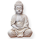 BOUDDHA MEDITATION BLANC 37.5CM XIAMEN