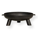 BRASERO ROND AVEC POIGNÉES 120cm ACIER NOIR
