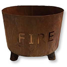 BRASERO FIRE 40cm ACIER RUSTIC