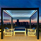 PERGOLA ALUNOTEC 3X3 MOTEUR-LED et STORE