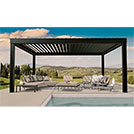 PERGOLA ALUNOTEC 3X4 MANUEL-LED et STORE