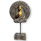 BOUDDHA MEDITATION SUR SOCLE 37CM