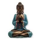 BOUDDHA PRIERE TURQUOISE 45CM