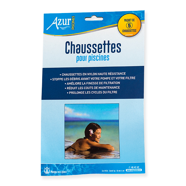 CHAUSSETTE POUR SKIMMER AZUR PISCINES (X 5) CHAUSSETTE POUR SKIMMER AZUR PISCINES (X 5)