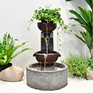 FONTAINE 2 VASQUE AVEC BASSIN H63.5CM