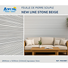 FEUILLE PIERRE SOUPLE NEW LINE STONE BEIGE 2800x1200