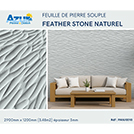 FEUILLE PIERRE SOUPLE FEATHER STONE NATUREL 2900x1200
