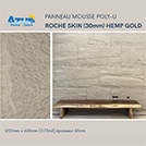 PANNEAU POLY-U ROCHE SKIN 30MM HEMP GOLD 1200x600x30 NINE