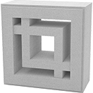 PARPAING DÉCORATIF BREEZE BLOC GLOBAL LABYRINTHE