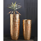 CACHE POT QUADRILLÉ OR 70cm HOMY